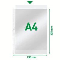 LEITZ Prospekthüllen 4770 DIN A4 glasklar glatt 0,08...