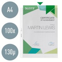 LEITZ Prospekthüllen 4720 DIN A4 transparent genarbt 0,13 mm, 100 St.