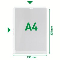 LEITZ Prospekthüllen 4780 DIN A4 transparent genarbt...