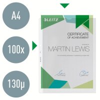 LEITZ Prospekthüllen 4780 DIN A4 transparent genarbt 0,13 mm, 100 St.