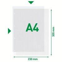 LEITZ Prospekthüllen 4784 DIN A4 transparent genarbt...