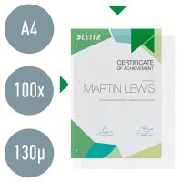LEITZ Prospekthüllen 4784 DIN A4 transparent genarbt 0,13 mm, 100 St.