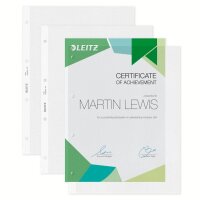 LEITZ Prospekthüllen 4784 DIN A4 transparent genarbt 0,13 mm, 100 St.