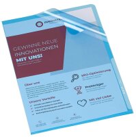 LEITZ Sichthüllen Premium 4100 DIN A4 blau glatt...