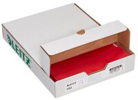 LEITZ Sichthüllen Premium 4100 DIN A4 rot glatt 0,15 mm, 100 St.