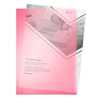 LEITZ Sichthüllen Premium 4100 DIN A4 rot glatt 0,15 mm, 100 St.