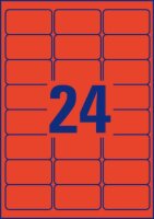AVERY Zweckform Etiketten L6034-20 rot 63,5 x 33,9 mm, 20 Blatt