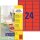 AVERY Zweckform Etiketten L6034-20 rot 63,5 x 33,9 mm, 20 Blatt