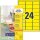 AVERY Zweckform Etiketten L6035-20 gelb 63,5 x 33,9 mm, 20 Blatt
