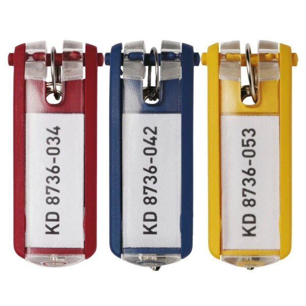 DURABLE Schlüsselanhänger KEY CLIP farbsortiert, 18 St.