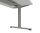 HAMMERBACHER XMST12 elektrisch höhenverstellbarer Schreibtisch eiche rechteckig, T-Fuß-Gestell silber 120,0 x 80,0 cm