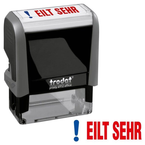 "trodat Textstempel ""Eilt sehr"" printy 4912 office selbstfärbend blau, rot ohn  ( 579698 )