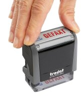 trodat Textstempel "Gefaxt" printy 4912 office selbstfärbend blau, rot ohne Logo, 1 St.