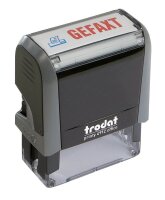trodat Textstempel "Gefaxt" printy 4912 office selbstfärbend blau, rot ohne Logo, 1 St.