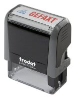 trodat Textstempel "Gefaxt" printy 4912 office selbstfärbend blau, rot ohne Logo, 1 St.
