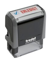 trodat Textstempel "Erledigt" printy 4912 office selbstfärbend blau, rot ohne Logo, 1 St.