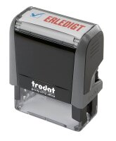 trodat Textstempel "Erledigt" printy 4912 office selbstfärbend blau, rot ohne Logo, 1 St.