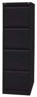 BISLEY LIGHT Hängeregistraturschrank schwarz 4 Schubladen 41,3 x 62,2 x 132,1 cm, 1 St.
