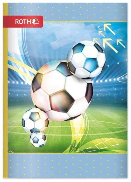 ROTH Schulheft Fußball Lineatur 51 liniert DIN A6...
