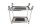 Servierwagen silber 84,5 x 52,5 x 94,0 cm