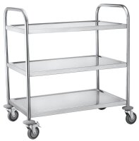 Servierwagen silber 84,5 x 52,5 x 94,0 cm