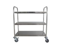 Servierwagen silber 84,5 x 52,5 x 94,0 cm