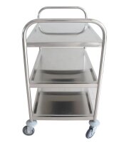 Servierwagen silber 84,5 x 52,5 x 94,0 cm