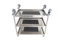 Servierwagen silber 84,5 x 52,5 x 94,0 cm