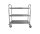 Servierwagen silber 84,5 x 52,5 x 94,0 cm
