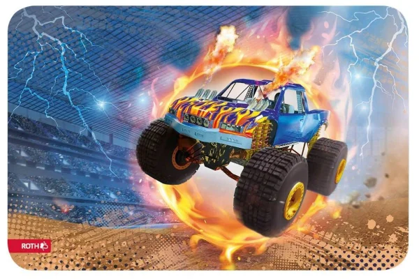 ROTH Schreibtischunterlage Monstertruck bunt Kunstleder...