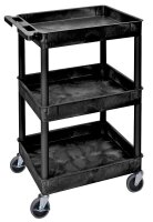 LUXOR Etagenwagen schwarz 61,0 x 46,0 x 98,0 cm