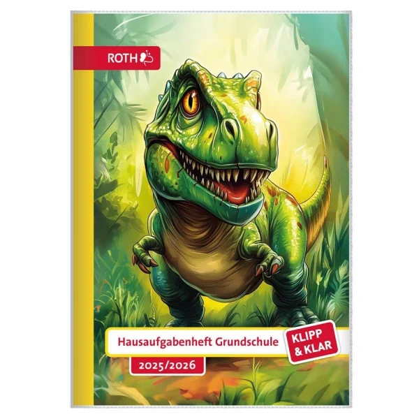ROTH Hausaufgabenheft T-Rex Klipp & Klar liniert DIN...