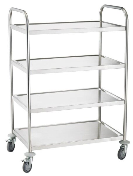 Servierwagen silber 84,5 x 52,5 x 125,0 cm