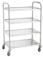 Servierwagen silber 84,5 x 52,5 x 125,0 cm
