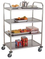 Servierwagen silber 84,5 x 52,5 x 125,0 cm