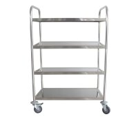 Servierwagen silber 84,5 x 52,5 x 125,0 cm