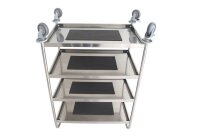 Servierwagen silber 84,5 x 52,5 x 125,0 cm