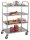 Servierwagen silber 84,5 x 52,5 x 125,0 cm