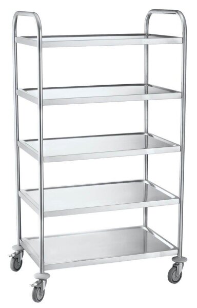 Servierwagen silber 84,5 x 52,5 x 156,0 cm