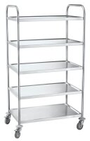 Servierwagen silber 84,5 x 52,5 x 156,0 cm