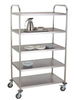 Servierwagen silber 84,5 x 52,5 x 156,0 cm