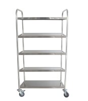 Servierwagen silber 84,5 x 52,5 x 156,0 cm