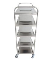 Servierwagen silber 84,5 x 52,5 x 156,0 cm