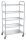 Servierwagen silber 84,5 x 52,5 x 156,0 cm