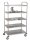 Servierwagen silber 84,5 x 52,5 x 156,0 cm