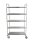 Servierwagen silber 84,5 x 52,5 x 156,0 cm