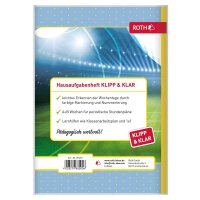 ROTH Hausaufgabenheft Fußball Klipp & Klar liniert DIN A5 ohne Rand, 96 Blatt, 1 St.