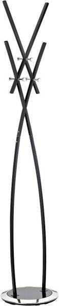 ALCO Kleiderständer 2876-11 schwarz Metall 6 Haken 37,0 x 182,0 cm, 1 St.
