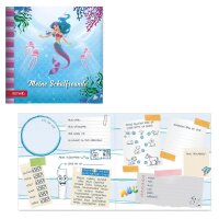ROTH Freundebuch Meerjungfrau ca. DIN A4 liniert, blau...