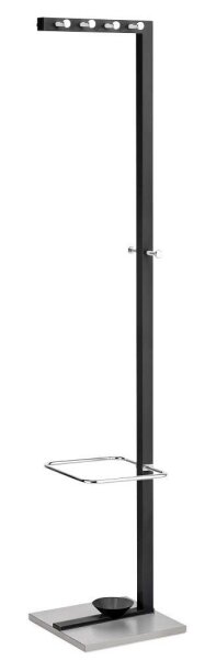 ALCO Kleiderständer 2877-11 schwarz Metall 10 Haken 36,0 x 178,0 cm, 1 St.